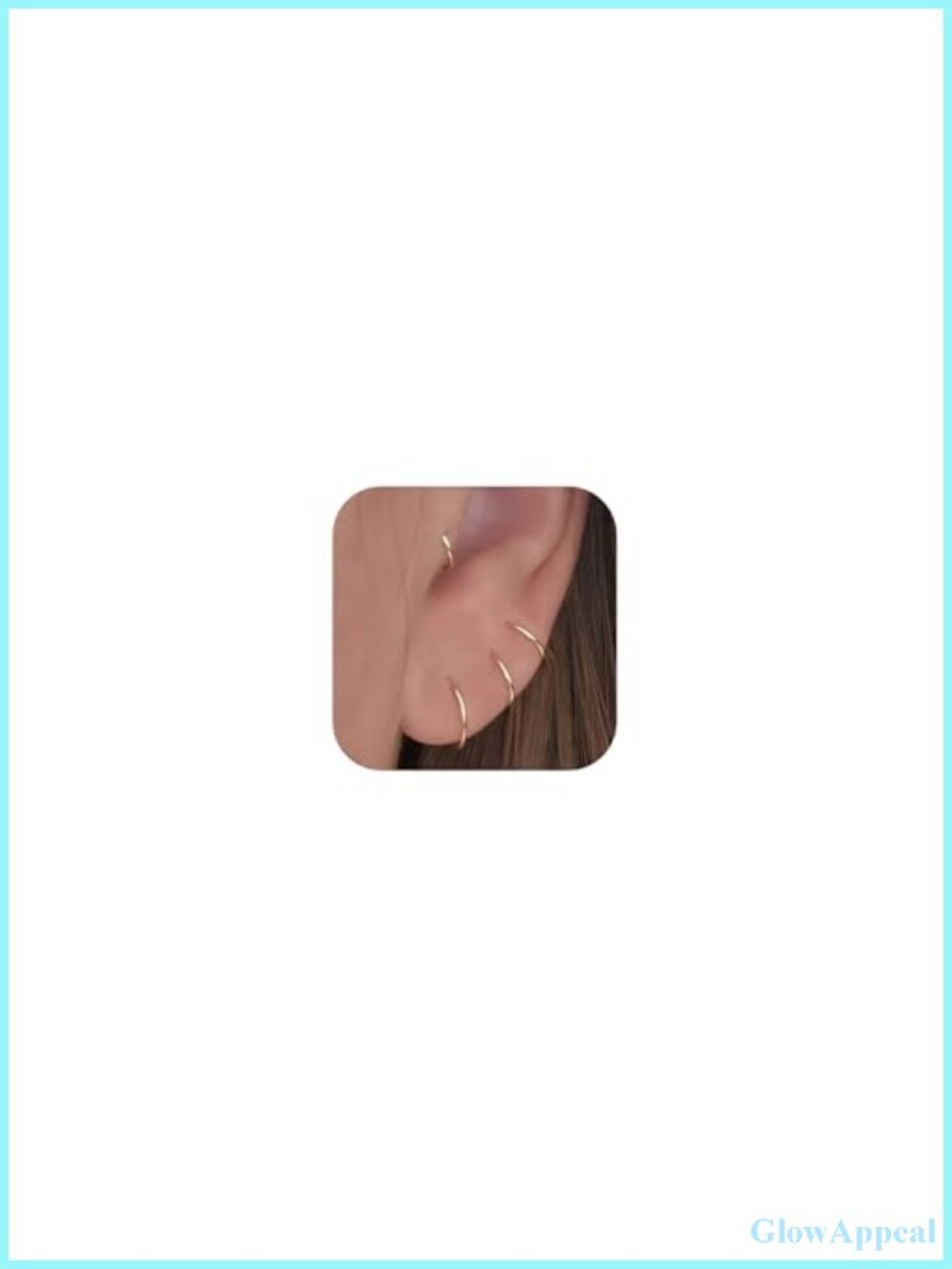 20 Pcs 14K Gold Filled Small Hoop Earrings Set Women Thin Tiny Cartilage Jewelry